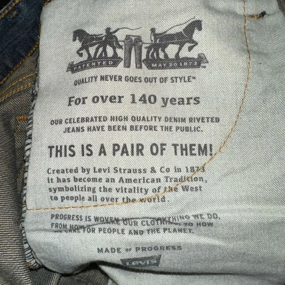 Levi’s Men’s 33 Retro Midwash Solid Denim Vintage Casual Bluejeans‎